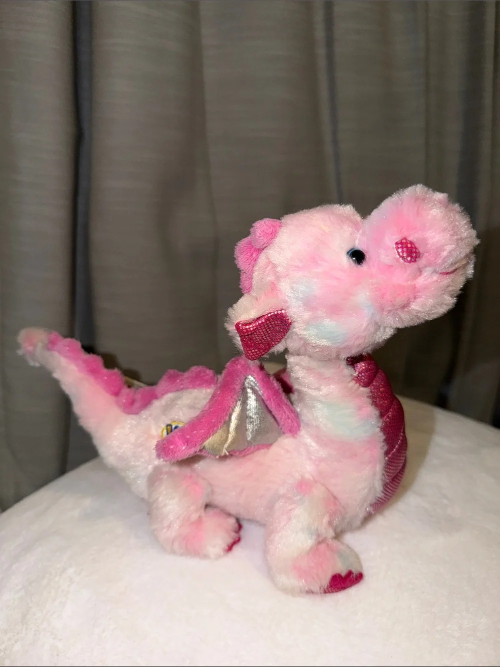 WEBKINZ Pink Tie Dyed Whimsy Dragon Plush Suffed Animal by Ganz